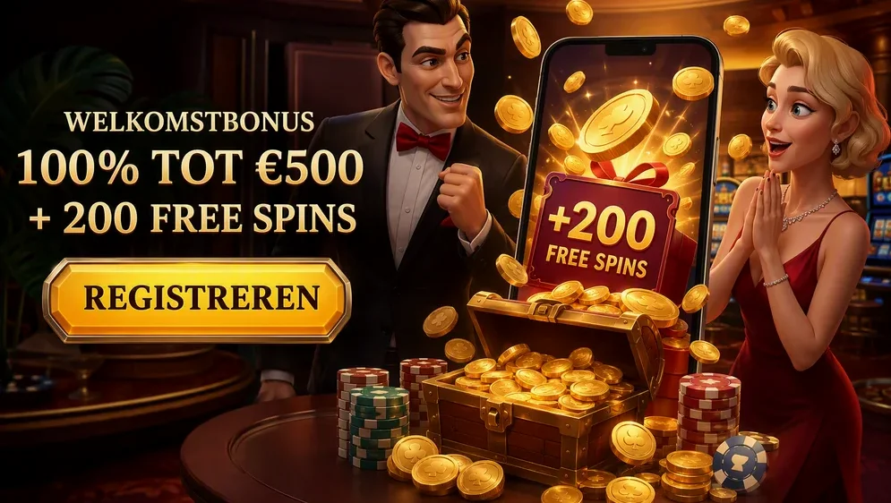 bonusaanbieding met munten en free spins rondom een smartphone