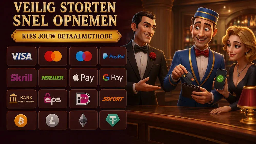 overzicht van betaalmethoden met bankpassen en e-wallets in euro